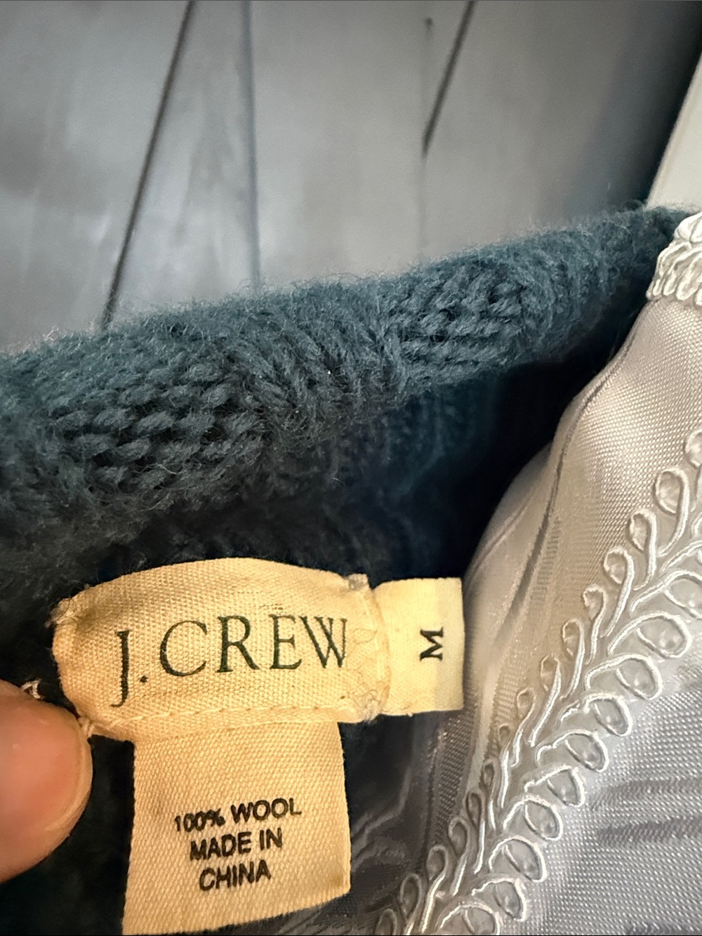 Vintage J. Crew Cable Knit Turtleneck Sweater - Picture 2 of 3
